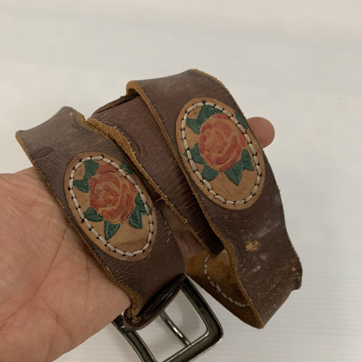 Vintage Leather Belts Size 36 - 3 Thumbnail