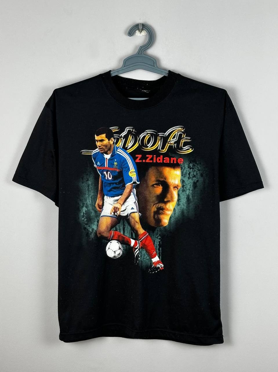 Vintage Vintage Zidane Retro Memorial Black 90s T Shirt Size US M / EU 48-50 / 2 - 1 Thumbnail