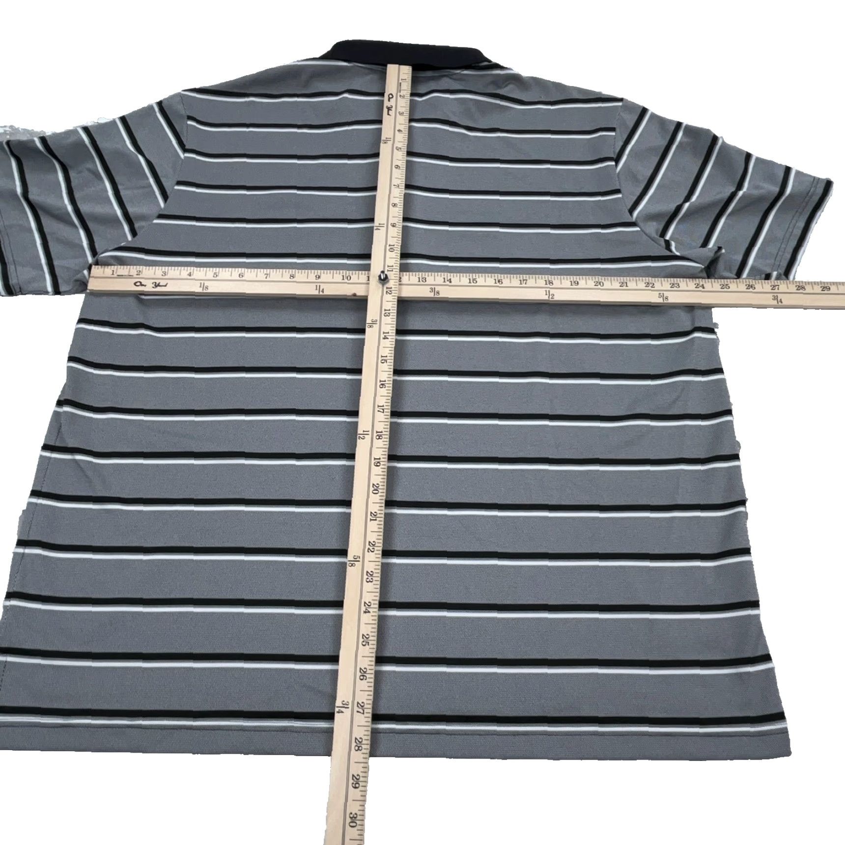 Adidas Adidas Polo Shirt Men XL Gray Striped Golf Performance Tennis Wicking Dry Size US XL / EU 56 / 4 - 5 Thumbnail