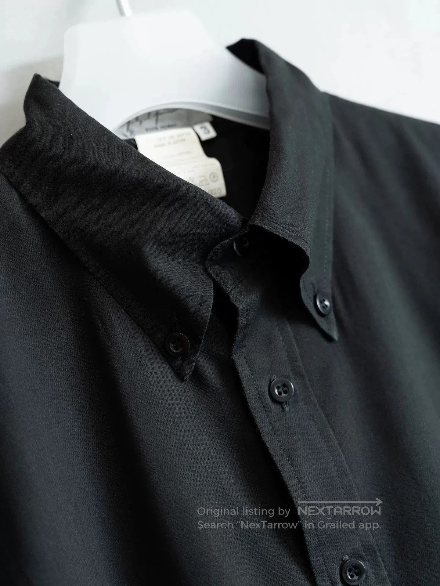 Yohji Yamamoto Yohji Yamamoto Black Short Sleeve Shirt. Size US M / EU 48-50 / 2 - 6 Thumbnail