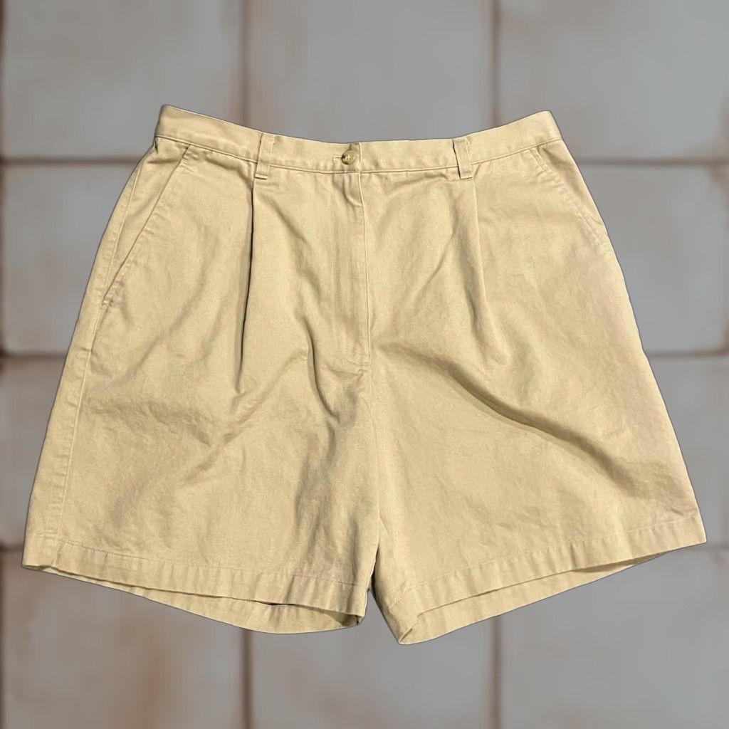 Ralph Lauren Lauren Ralph Lauren Shorts Womens 12 Beige Pleated Cotton Twill Casual Chino Size 34" / US 12 / IT 48 - 1 Thumbnail