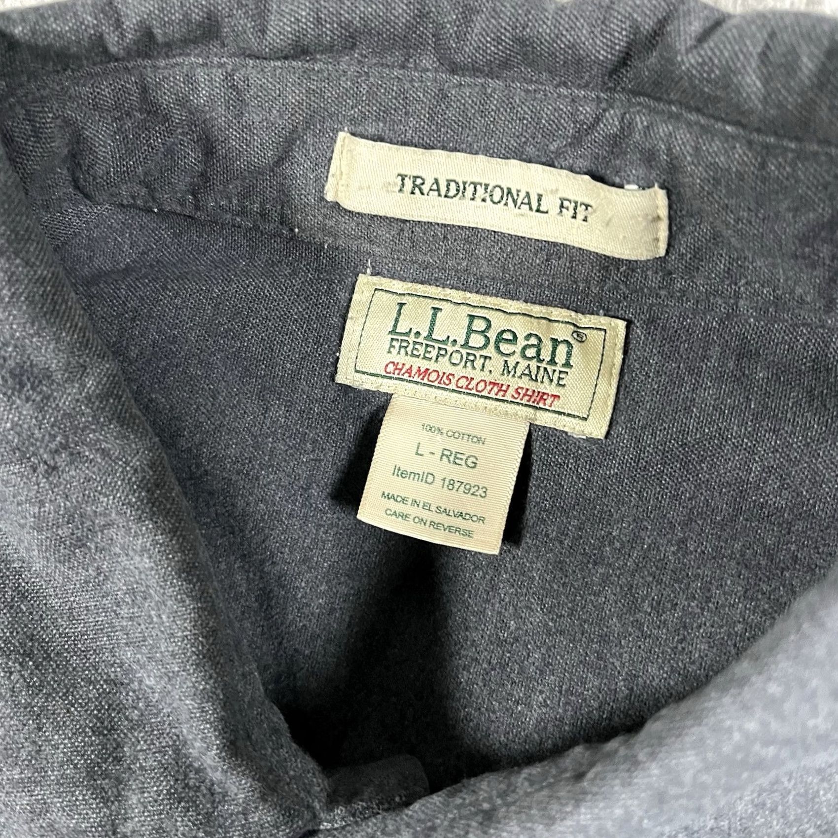 Vintage VINTAGE L.L. Bean Shirt Mens L Gray Chamois Cloth Button Down Outdoor Hiking Hunting Work Size US L / EU 52-54 / 3 - 4 Thumbnail