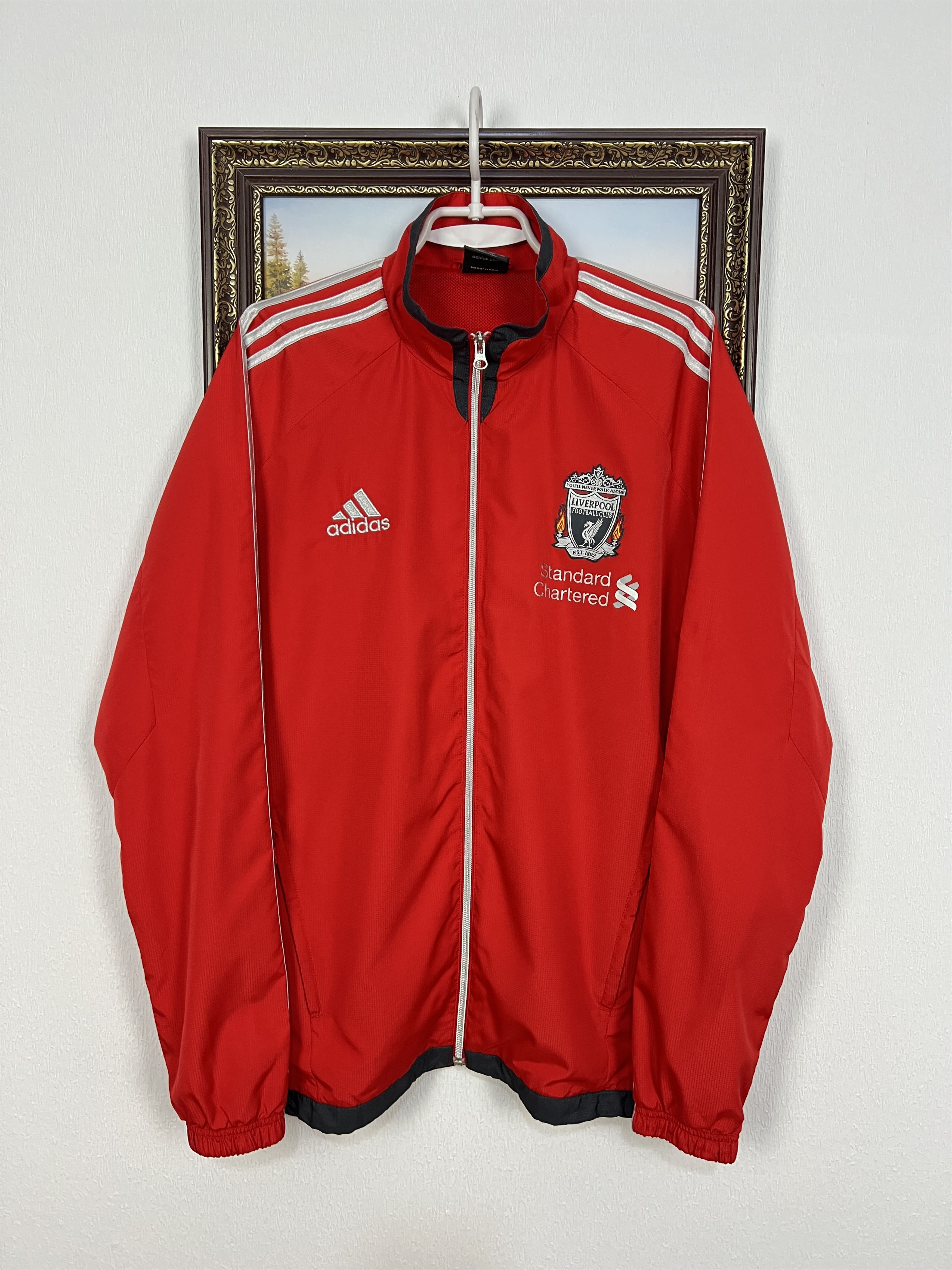 Adidas Vintage Adidas Liverpool Football Jacket Soccer Track Top Size US L / EU 52-54 / 3 - 1 Thumbnail