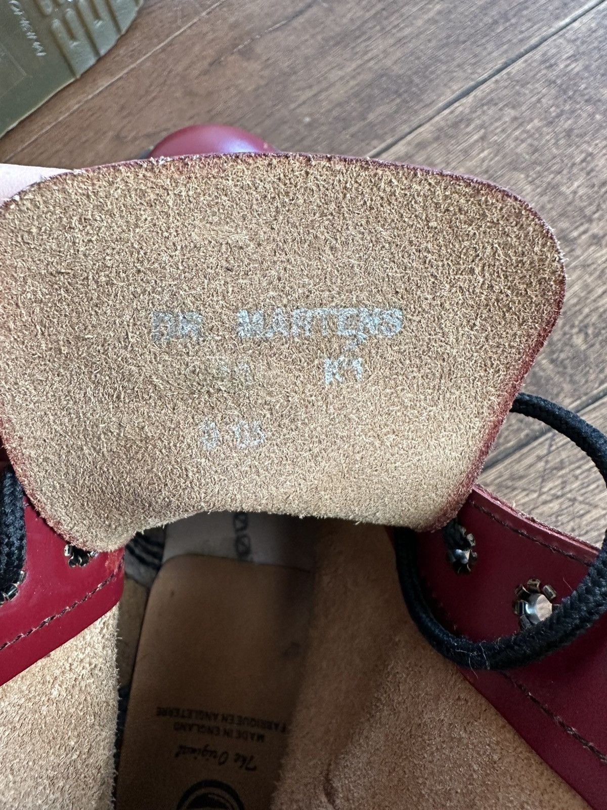 Dr. Martens Dr.Martens 1460 made in England leather burgundy boots Size US 10 / IT 40 - 14 Thumbnail