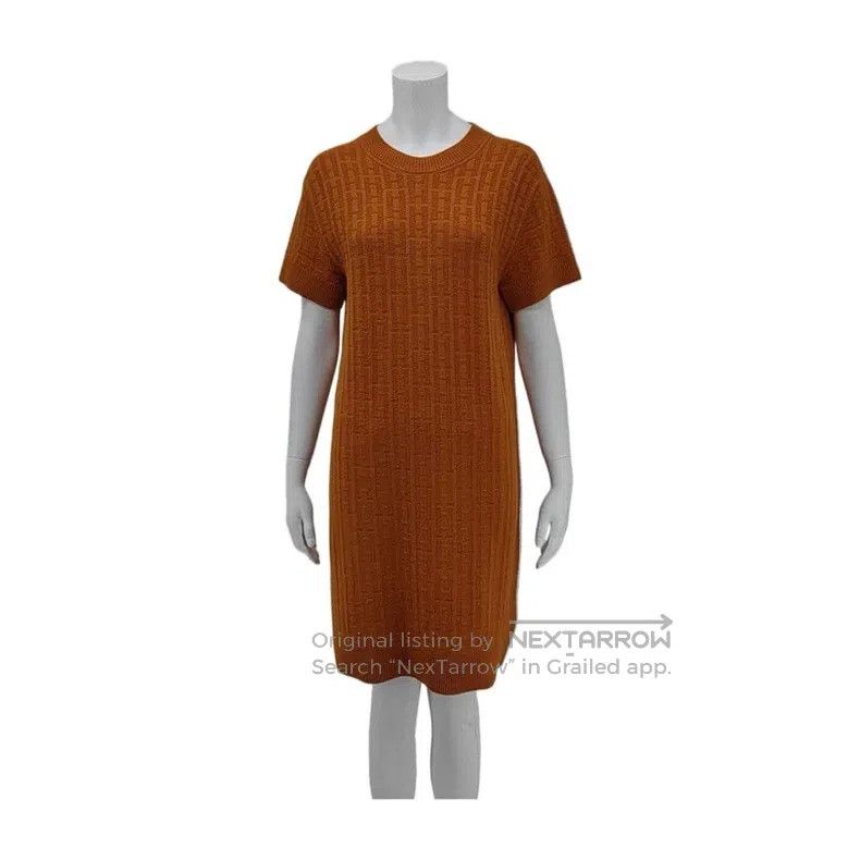 Hermes Hermes Wool short-sleeved dress Size XS / US 0-2 / IT 36-38 - 1 Thumbnail