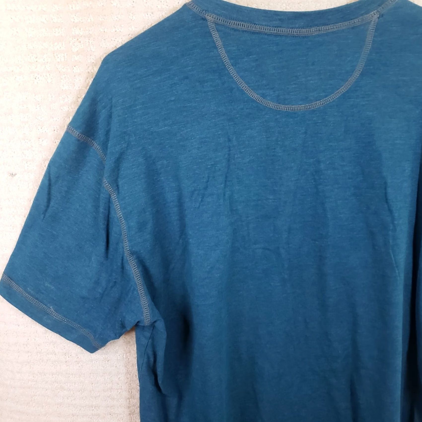 Vintage Hobbs Creek Large Mens Turquoise Henley Shirt Size US L / EU 52-54 / 3 - 7 Thumbnail