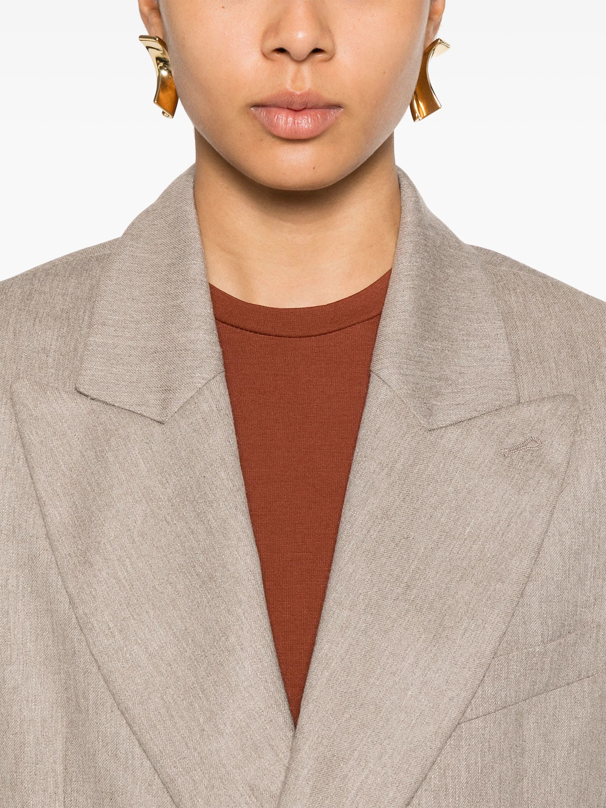 THE ANDAMANE o1s22i1n1024 Oversized Pixie Blazer in Beige Size M / US 6-8 / IT 42-44 - 5 Thumbnail