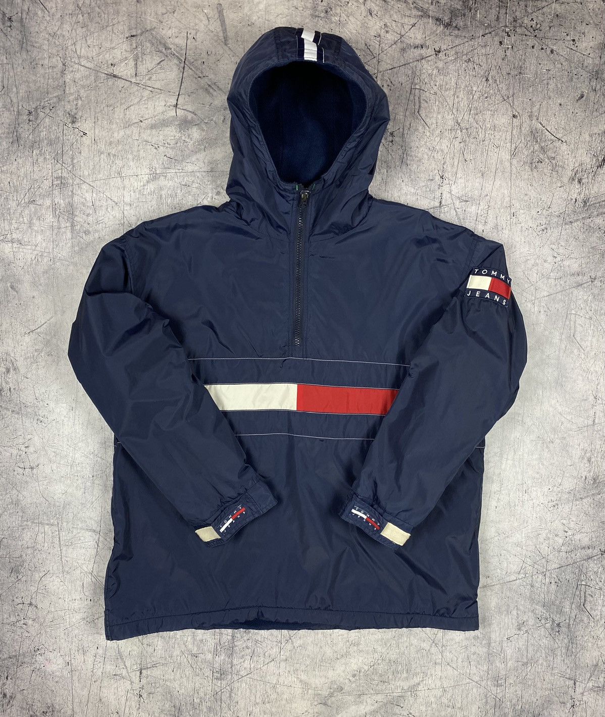 Tommy Hilfiger Vintage Tommy Hilfiger Hype Double Big Logo Jacket Anorak Size US M / EU 48-50 / 2 - 2 Thumbnail