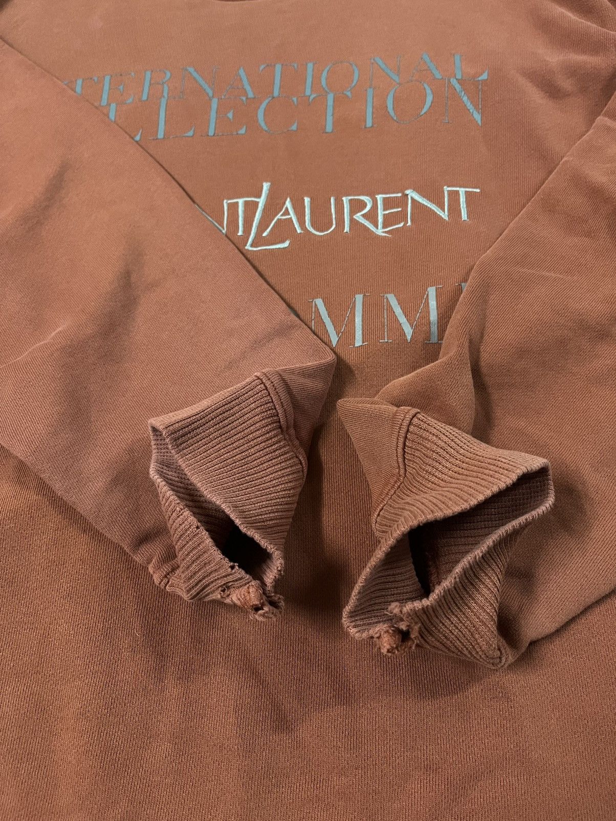Yves Saint Laurent Distressed Yves Saint Laurent YSL Sweatshirt Size US L / EU 52-54 / 3 - 5 Thumbnail