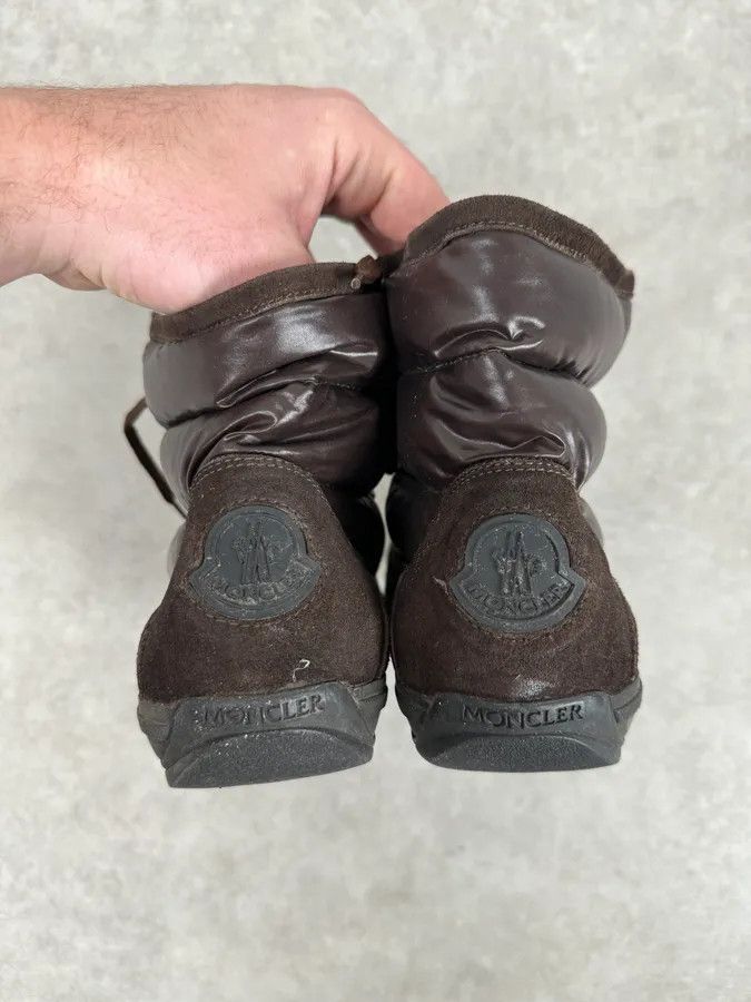 Moncler Moncler Brown Suede Puffer Lace-Up Hiking Boots Size US 8 / EU 41 - 8 Thumbnail