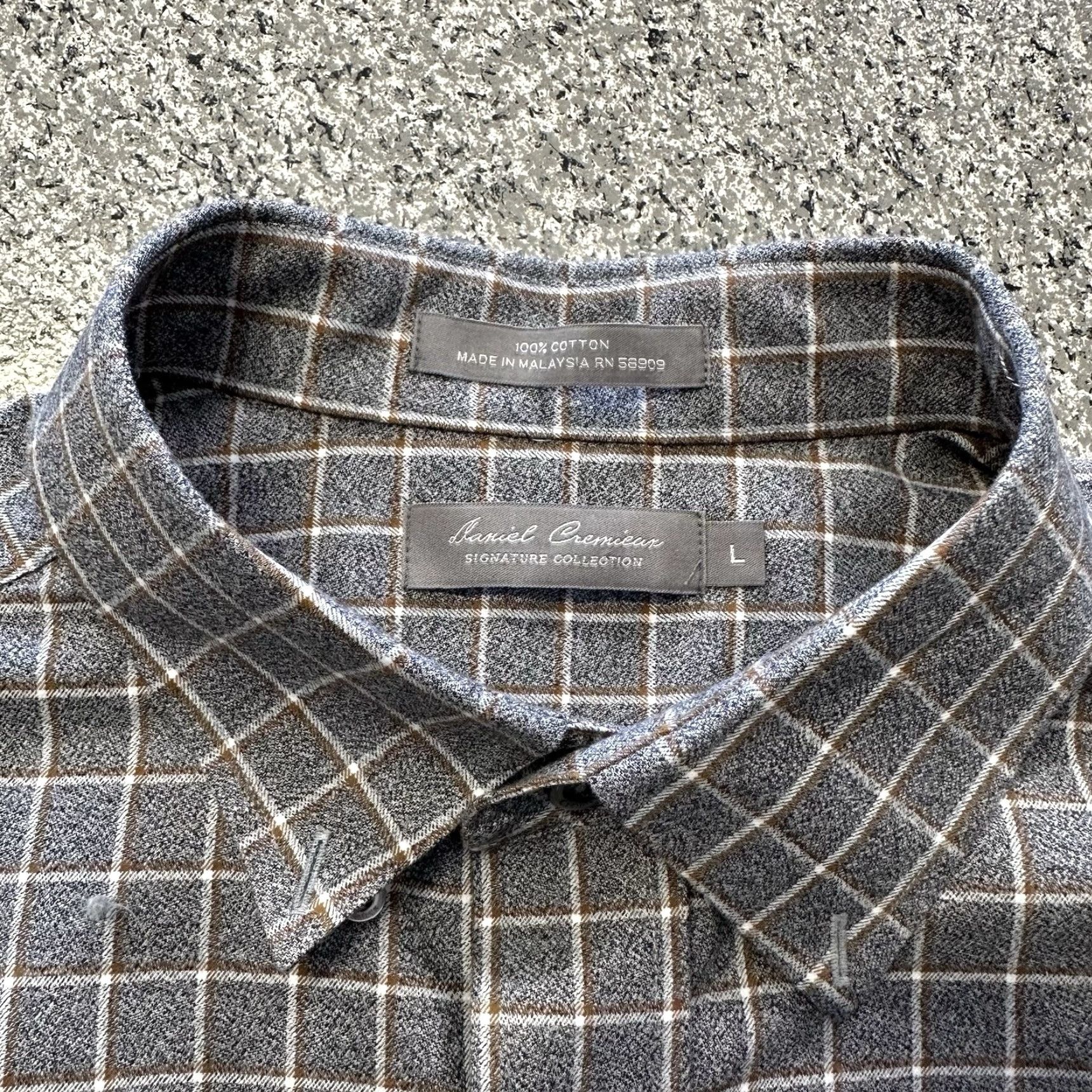 Cremieux Daniel Cremieux Button-Down Shirt Mens L Signature Collection LS Cotton Grey Plaid Vintage Size US L / EU 52-54 / 3 - 2 Thumbnail