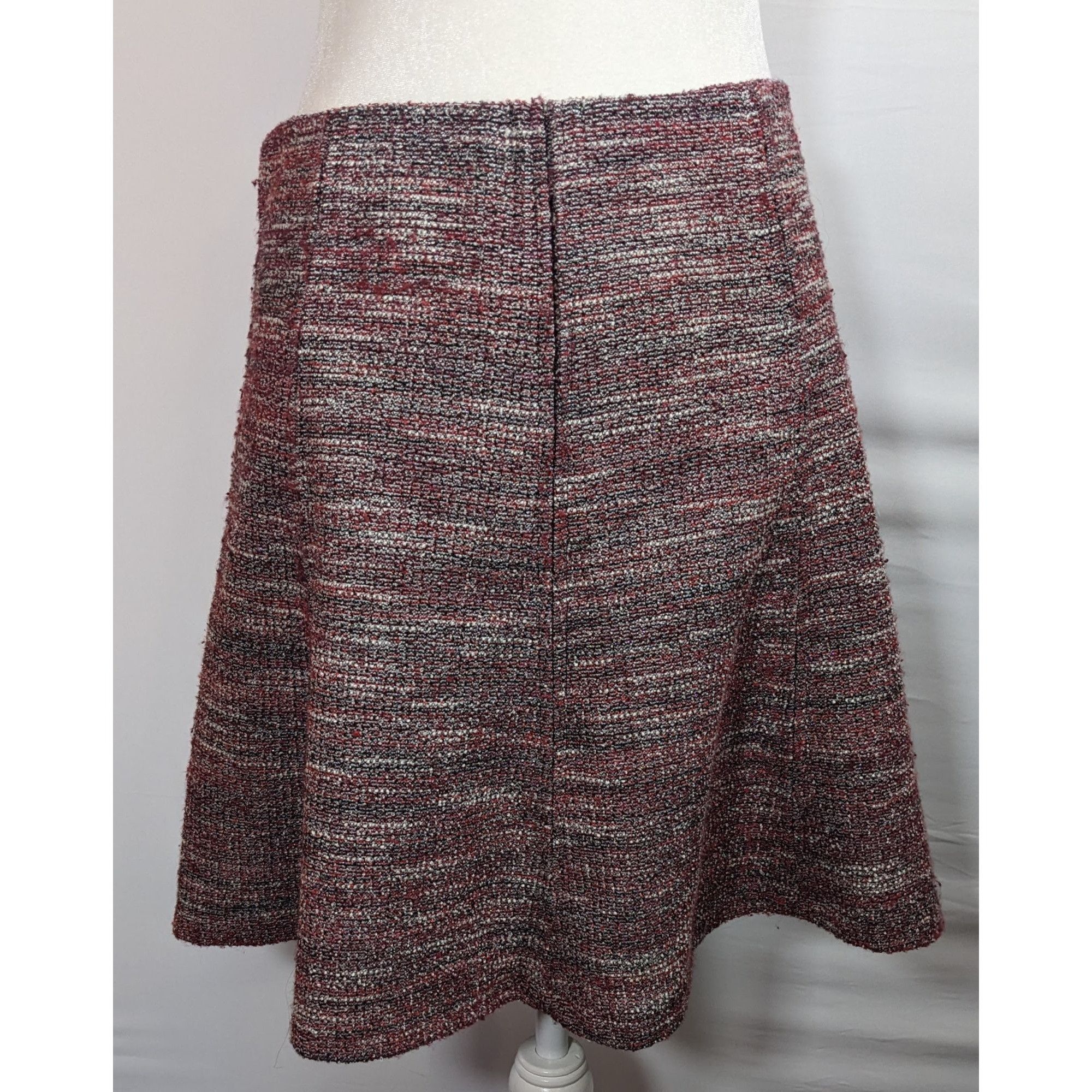 Loft Loft Preppy Pink And Grey Static A-Line Skirt Size 30" / US 8 / IT 44 - 6 Thumbnail
