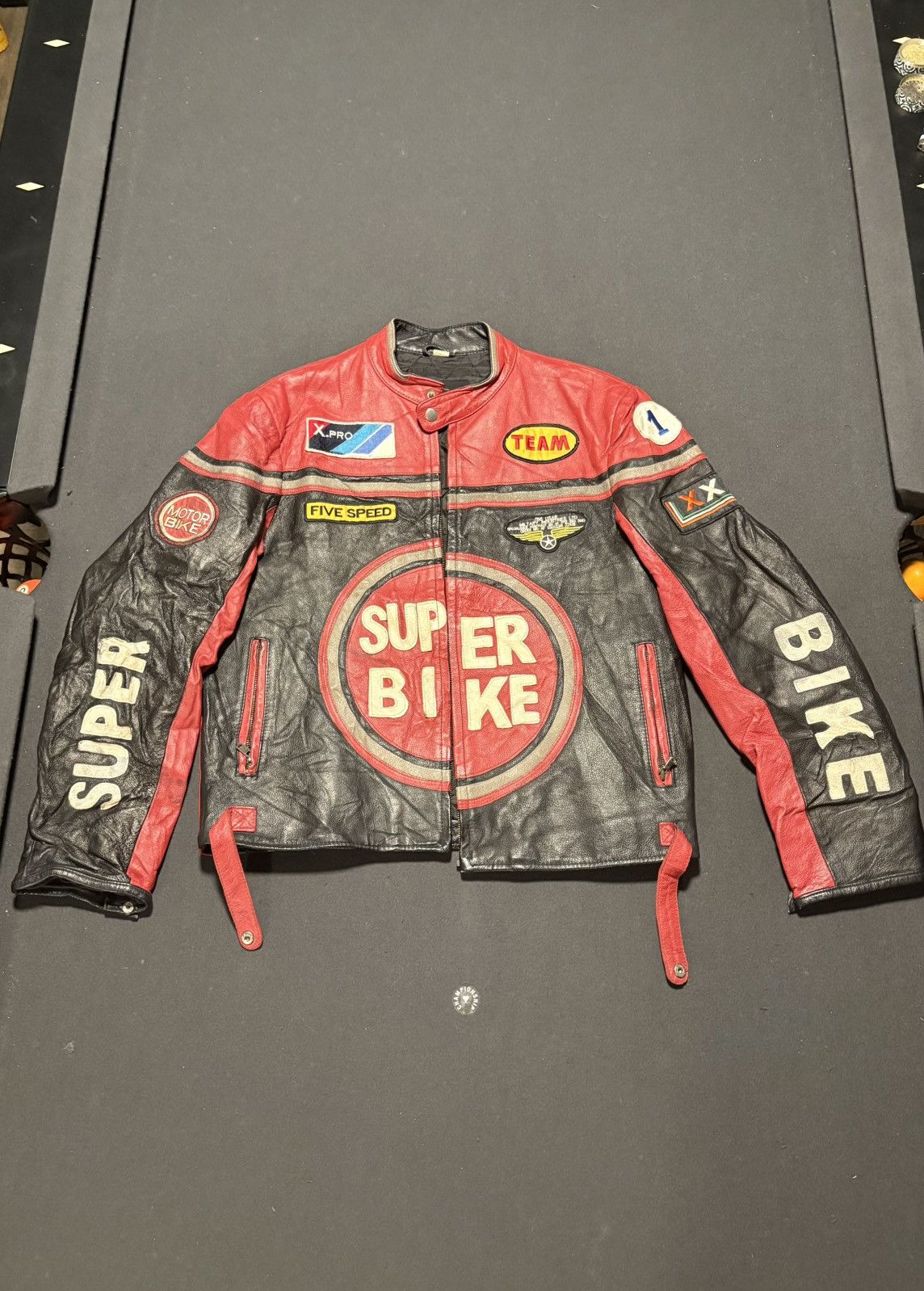 Harley Davidson Vintage Super Bike Cropped Leather Jacket Size US M / EU 48-50 / 2 - 1 Thumbnail