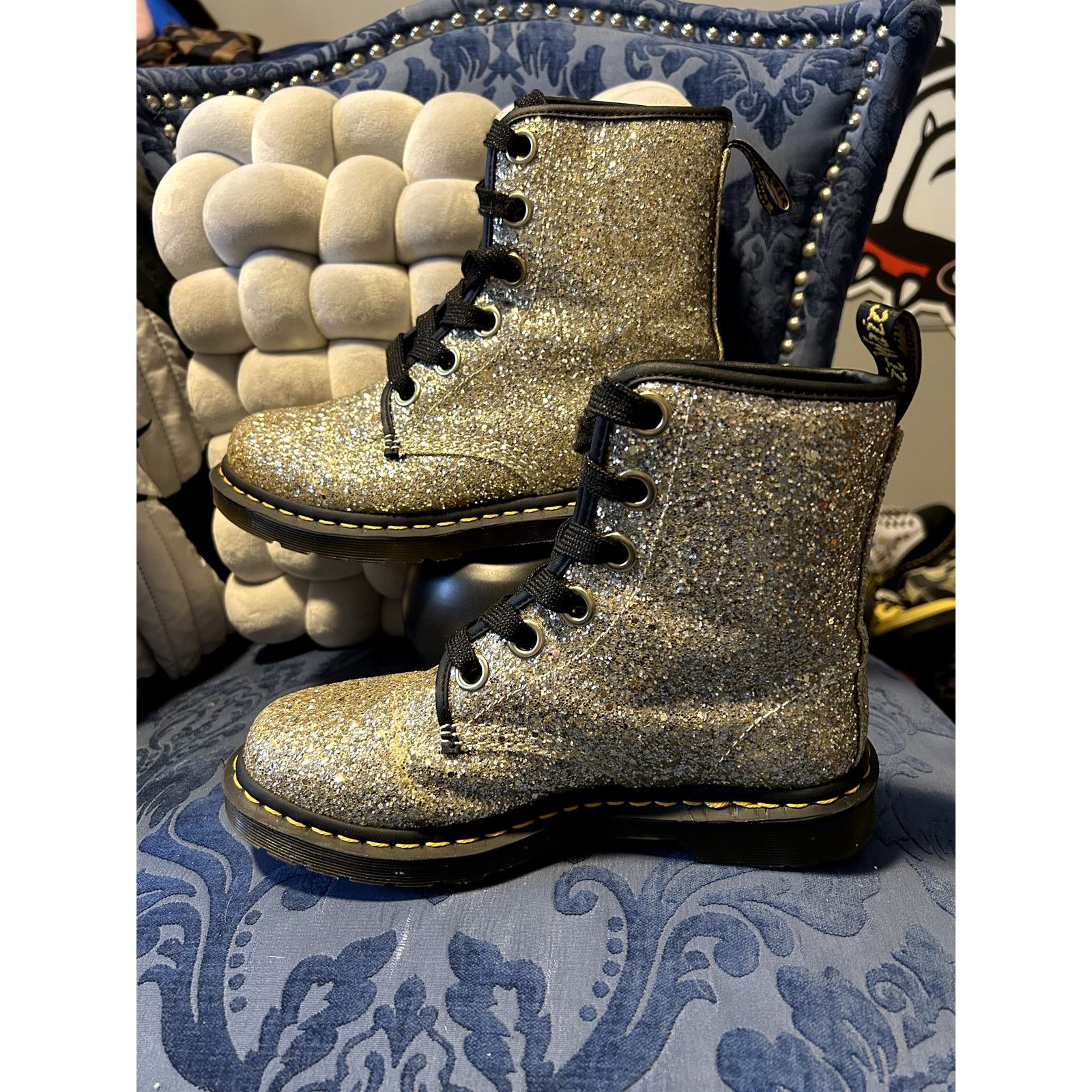 Dr. Martens Dr Martens Farrah Gold Chunky Glitter Size 7/EU 38 Size US 7 / IT 37 - 2 Thumbnail