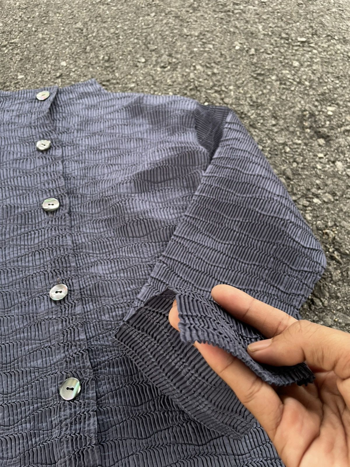 Japanese Brand Pleated Long Sleeve Size M / US 6-8 / IT 42-44 - 3 Thumbnail