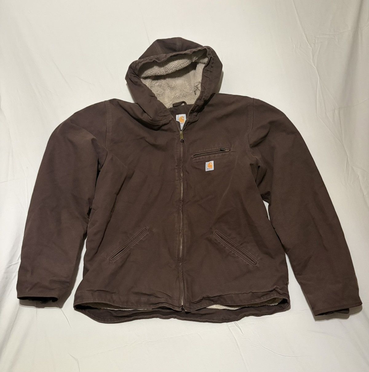 Carhartt Carhartt Brown Hooded Work Jacket Size US XL / EU 56 / 4 - 1 Thumbnail