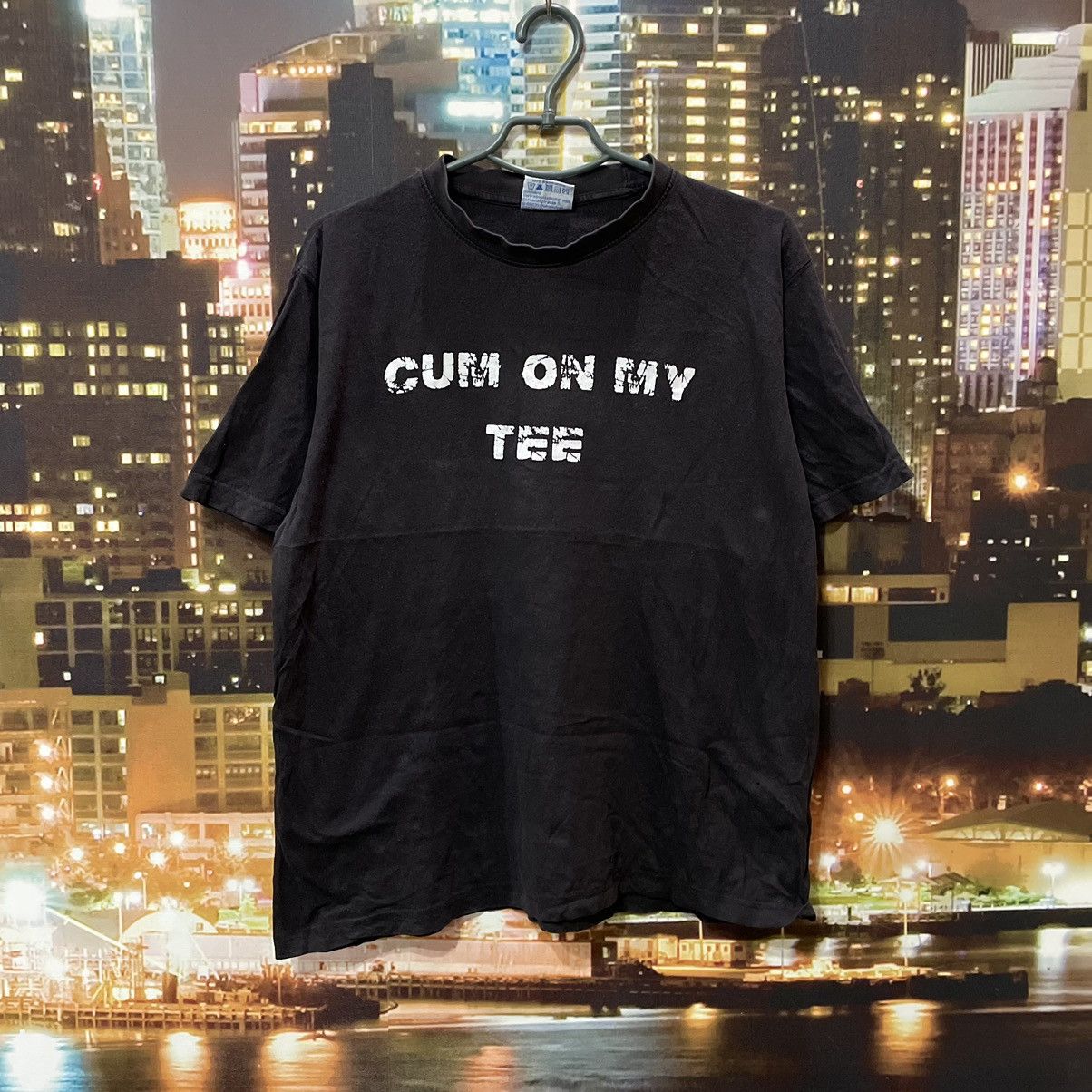 Band Tees VINTAGE Y2K BLACK TEE GET OFF MY DICK PENIS FUNNY PORNO Size US M / EU 48-50 / 2 - 1 Thumbnail