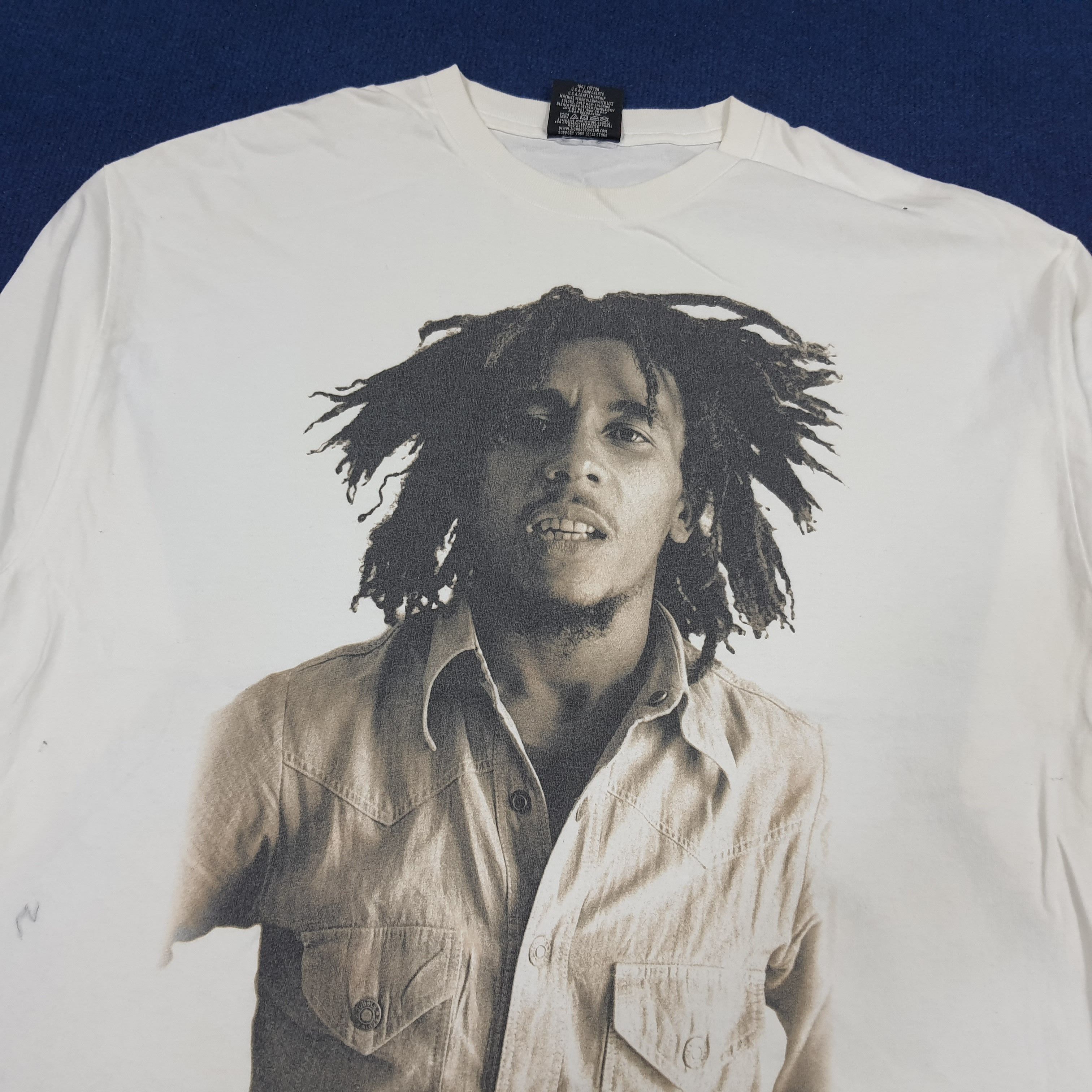 Bob Marley × Vintage Vintage Bob Marley Reggae Singer Long Sleeve Tshirt Size US XL / EU 56 / 4 - 2 Thumbnail