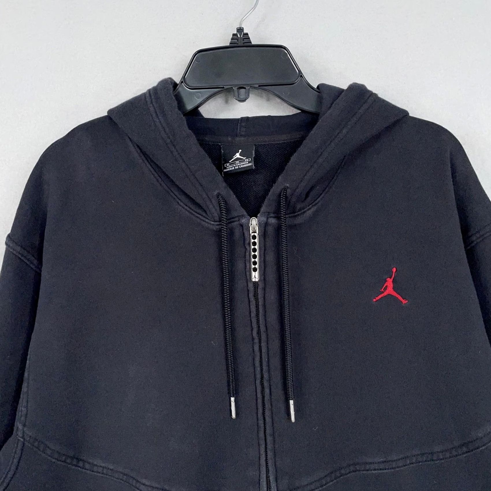 Jordan Brand Jordan Hoodie Mens XL Black Full Zip Sweatshirt Jumpman Logo Graphic Y2K Jacket Mens Front Zip Hoodie Sports Brand Jordan Size US XL / EU 56 / 4 - 3 Thumbnail