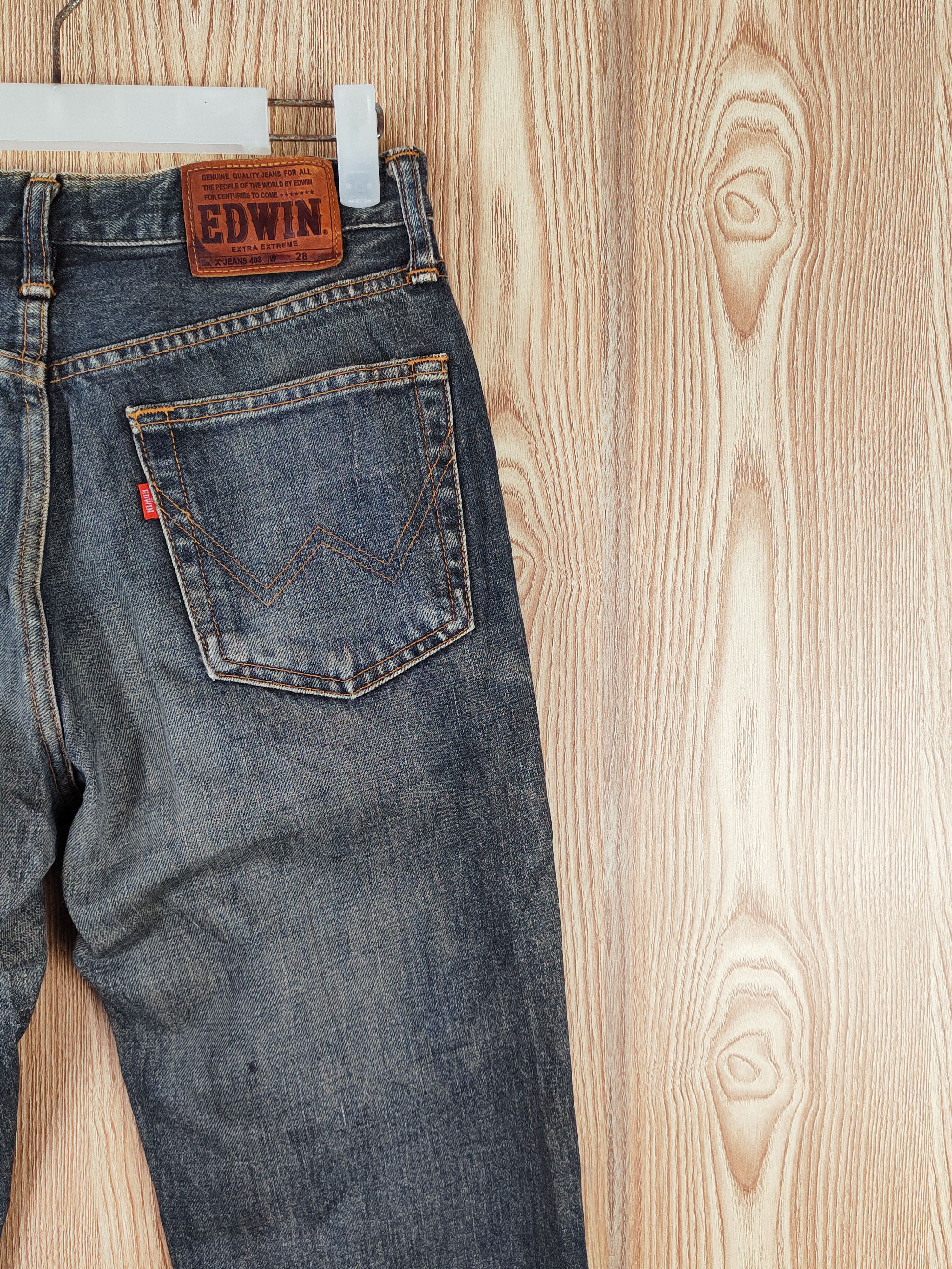 Edwin Edwin Black Distressed Ripped Jeans #S2696 Size US 28 / EU 44 - 12 Thumbnail