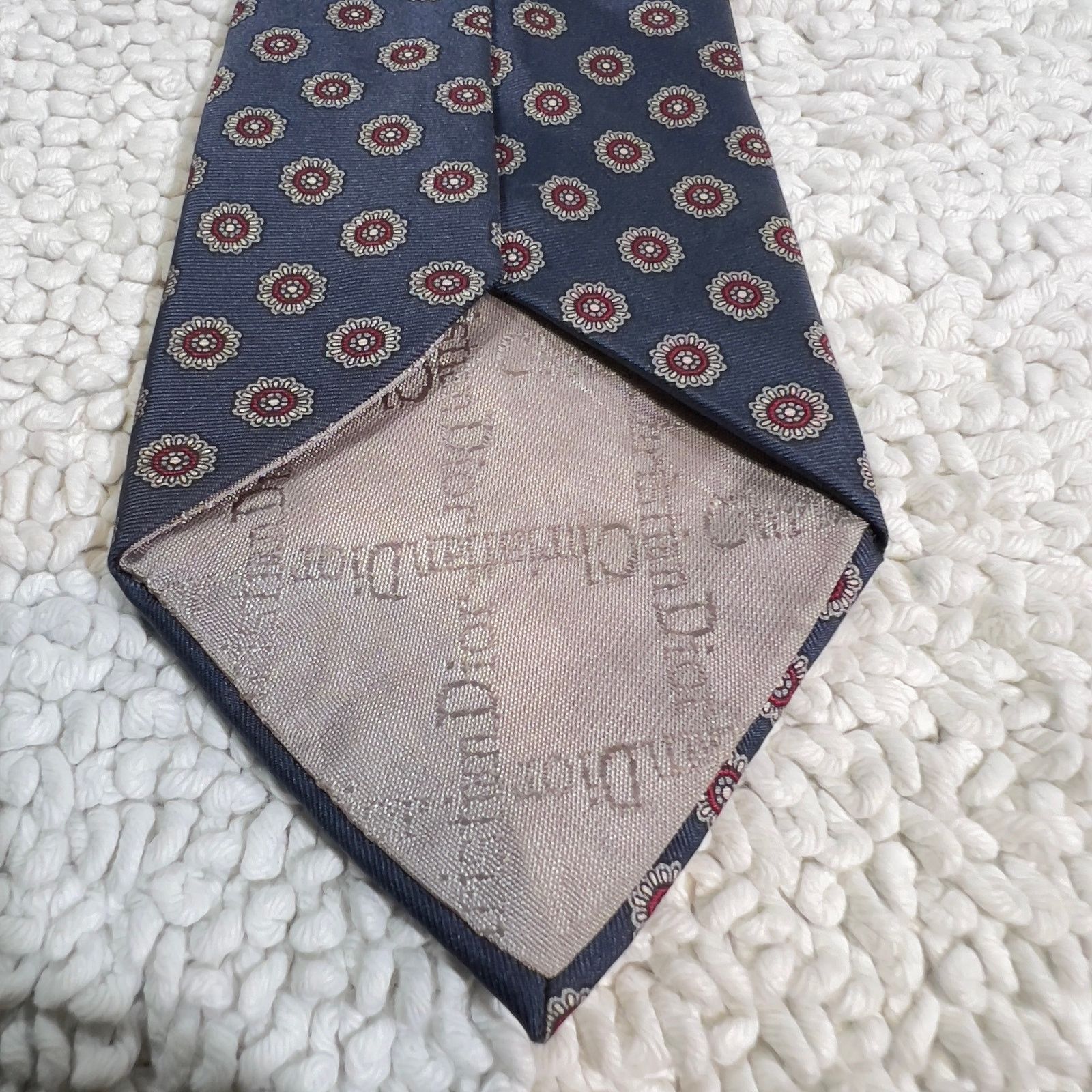 Christian Dior Monsieur Christian Dior 100% Silk Tie Italian Fabric Made USA Vintage Size ONE SIZE - 6 Thumbnail
