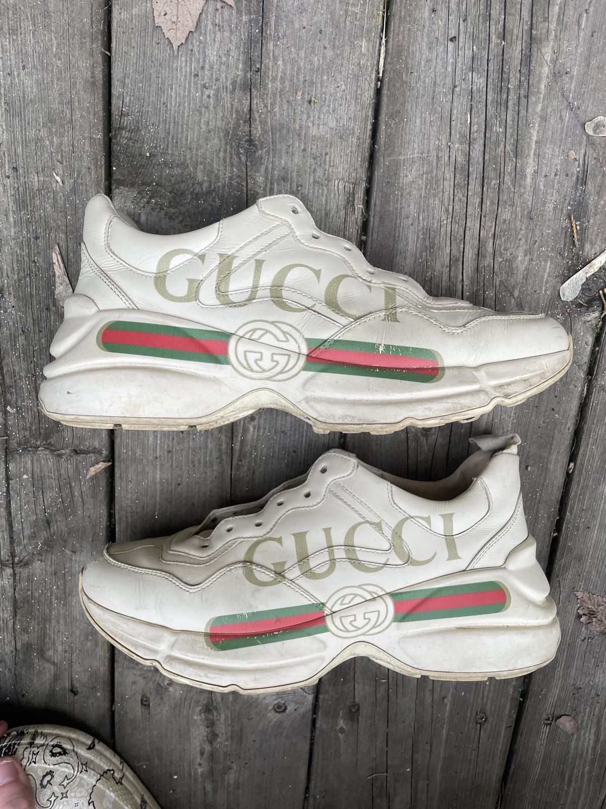 Gucci Gucci white and gray sneakers size 37 Size US 7 / IT 37 - 2 Thumbnail