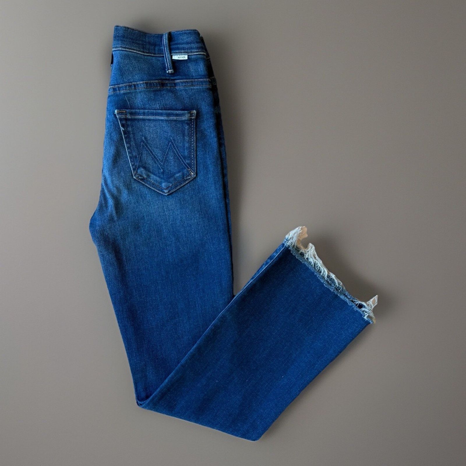 MOTHER Mother Hustler Ankle Jeans Women's 25 Blue Fray Glam Boho Size 25" / US 0 / IT 36 - 1 Thumbnail