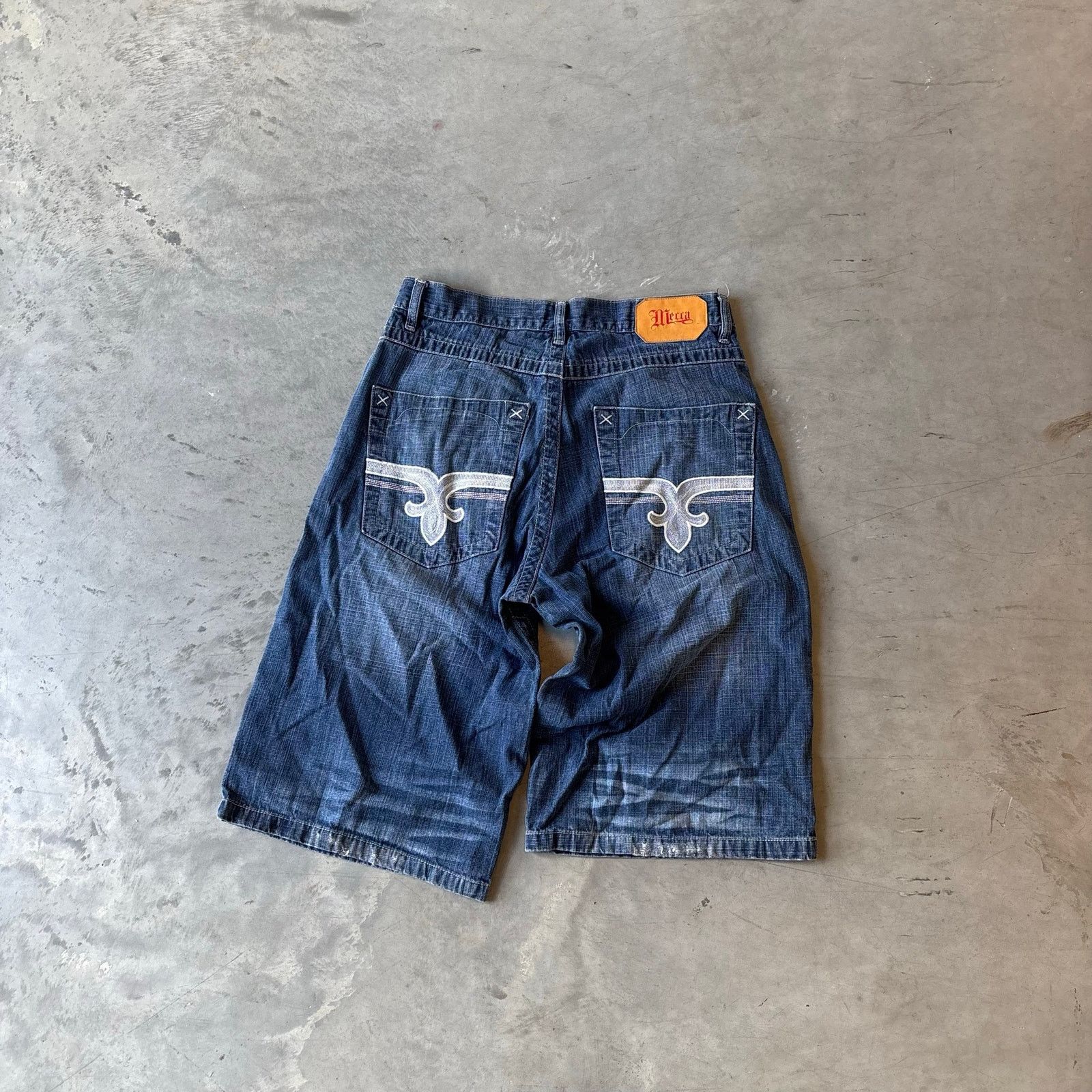 Vintage y2k vintage faded long skater jean shorts Size US 34 / EU 50 - 2 Thumbnail