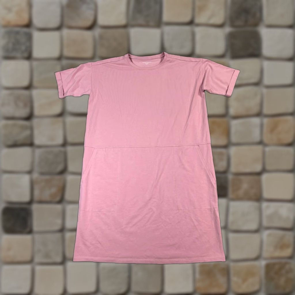 Everlane Everlane Shirt Dress Womens XS Pink Cotton Short Sleeve Collared Casual Shirt Dress Size XS / US 0-2 / IT 36-38 - 1 Thumbnail