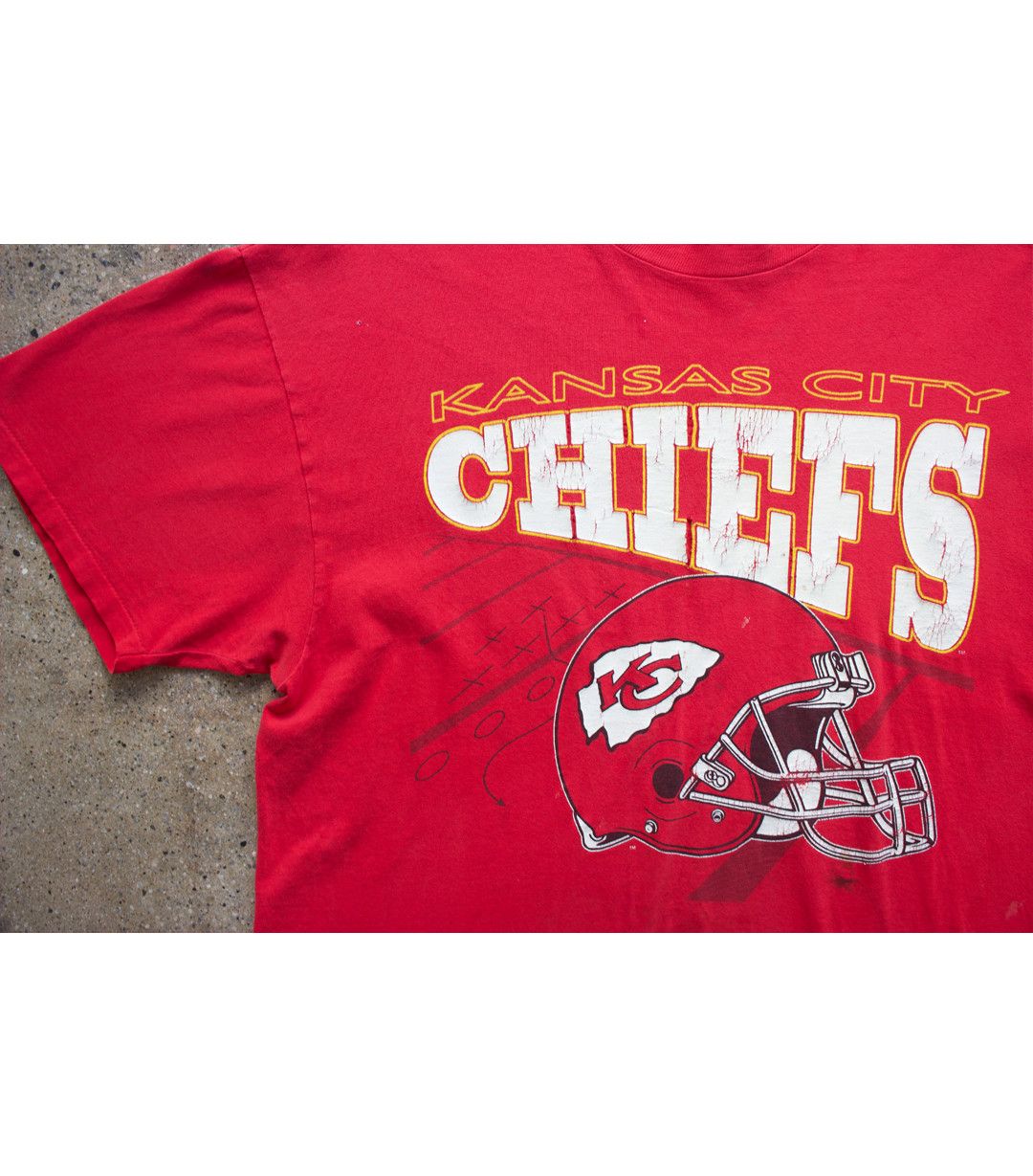 Vintage 90's Vintage Kansas City Chiefs T-Shirt Size US XXL / EU 58 / 5 - 6 Thumbnail