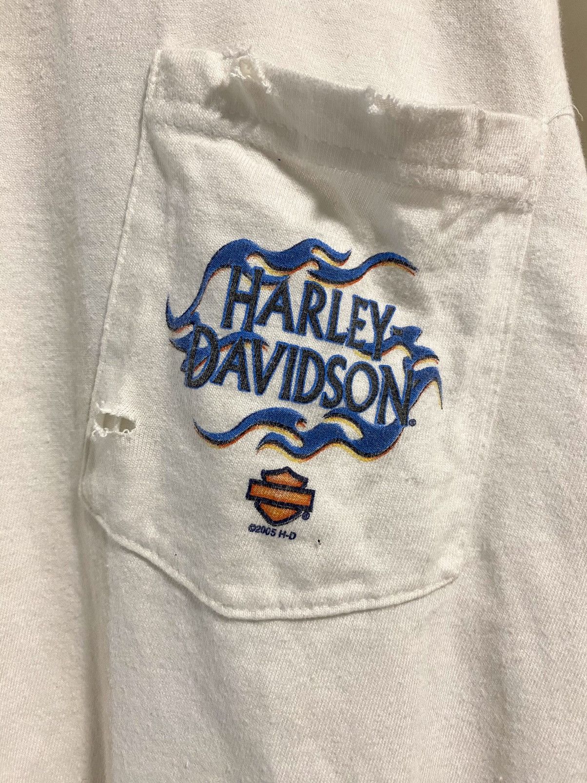 4GSELLER Vintage Y2k 2005 Harley davidson thrashBlue Flame Distressed Size US L / EU 52-54 / 3 - 12 Thumbnail