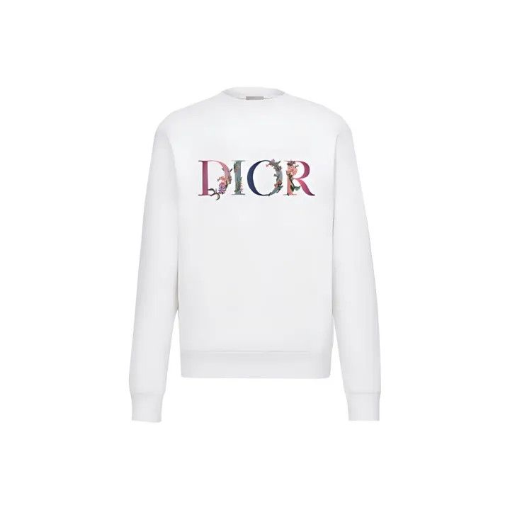 Dior Dior SS21 Floral Logo Embroidered Sweatshirt 0079 Size US M / EU 48-50 / 2 - 1 Thumbnail