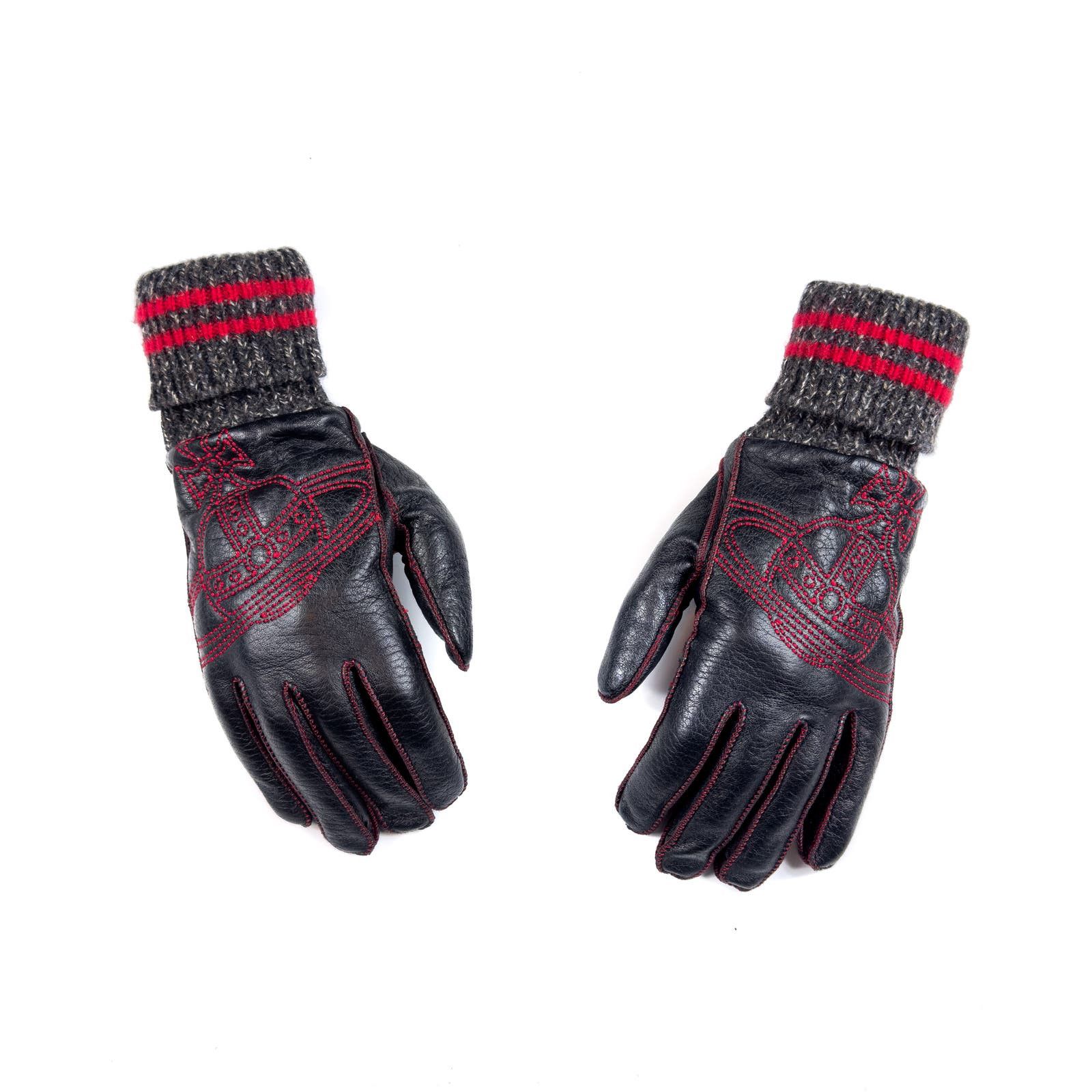 Vivienne Westwood Vivienne Westwood Leather Orb Gloves Size ONE SIZE - 2 Thumbnail