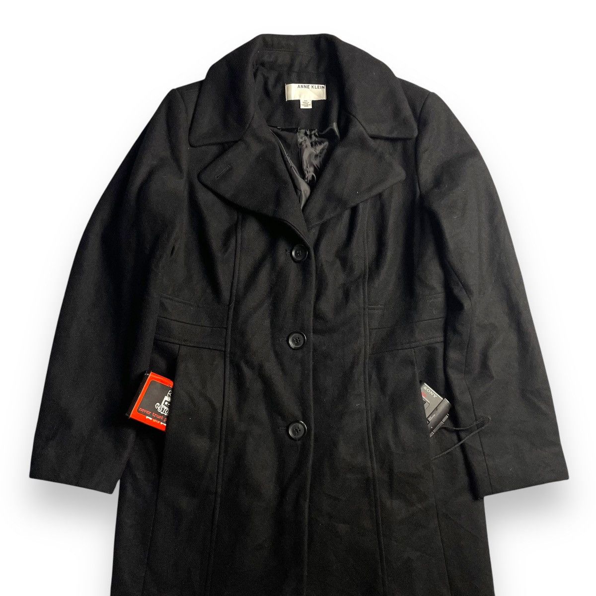 Anne Klein ANNE KLEIN HEAVY LONG COAT WOOL JACKET Size M / US 6-8 / IT 42-44 - 5 Thumbnail
