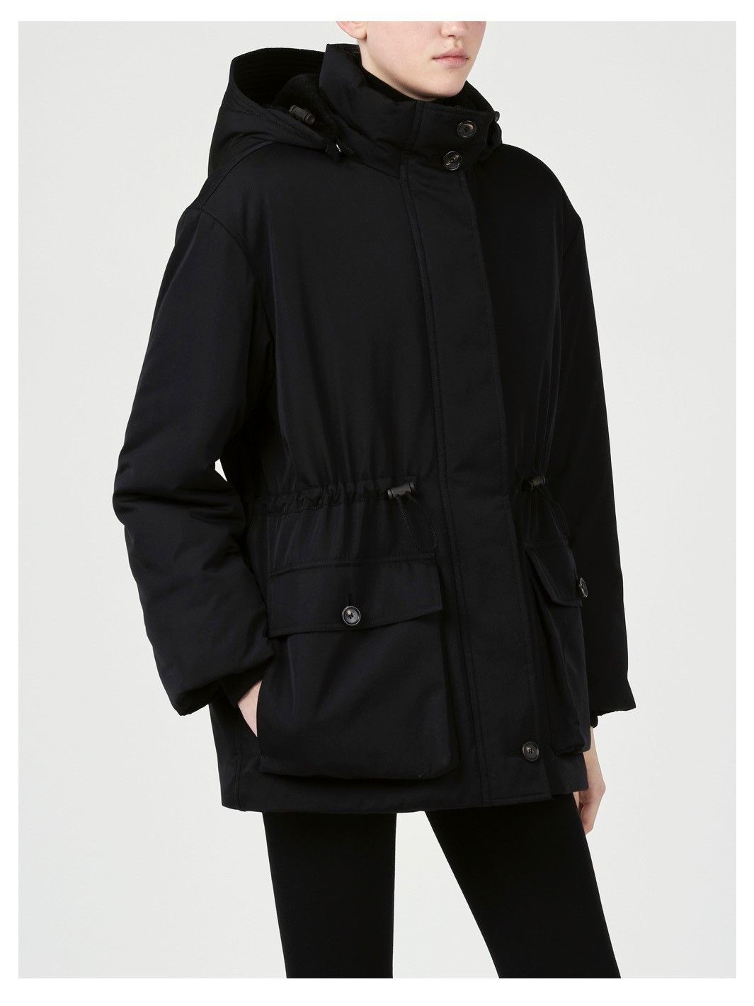 Loro Piana o1srvl11e0126 FAO3635 Adjustable Waist Padded Parka in Black Size S / US 4 / IT 40 - 1 Preview