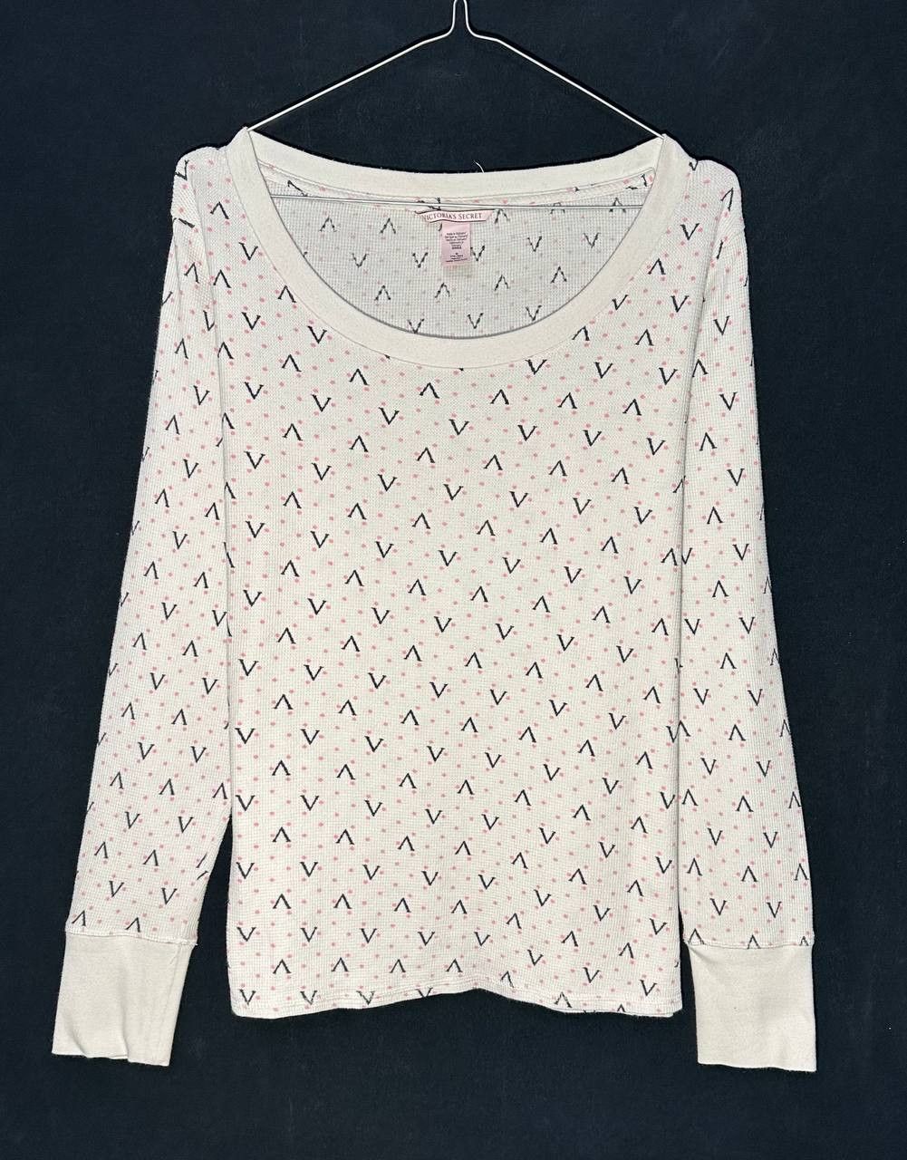 Victoria's Secret Victoria's Secret Pajama Set Cotton Long Sleeve mono logo Size 28" / US 6 / IT 42 - 2 Thumbnail