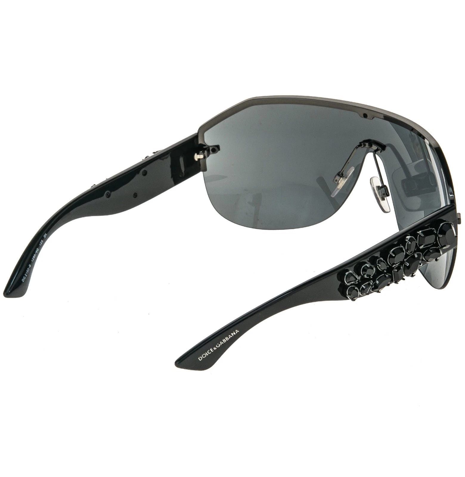 Dolce & Gabbana Dolce & Gabbana DG2150B 2150 Black Jewel Wrap Mask Mirrored Size ONE SIZE - 10 Thumbnail