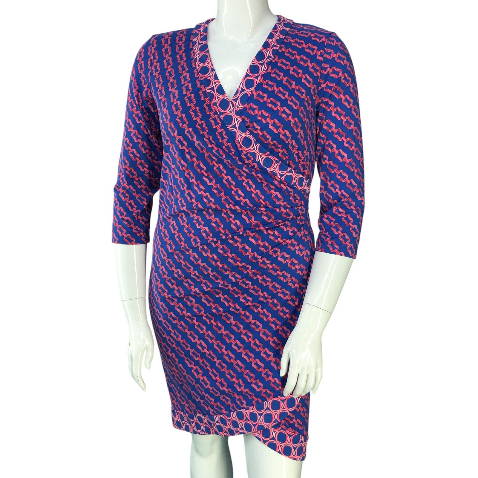 J.McLaughlin J McLaughlin Size L Dress Faux Wrap Catalina Cloth Tulip Hem Size L / US 10 / IT 46 - 1 Thumbnail
