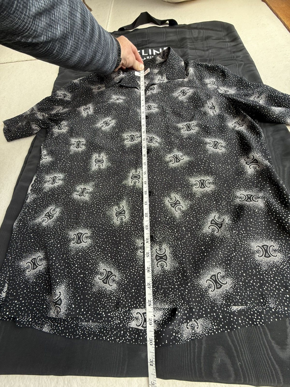 Celine $1.45k SS25 Celine 💯% silk Hawaiian shirt Hedi 39 sample Size US M / EU 48-50 / 2 - 7 Thumbnail