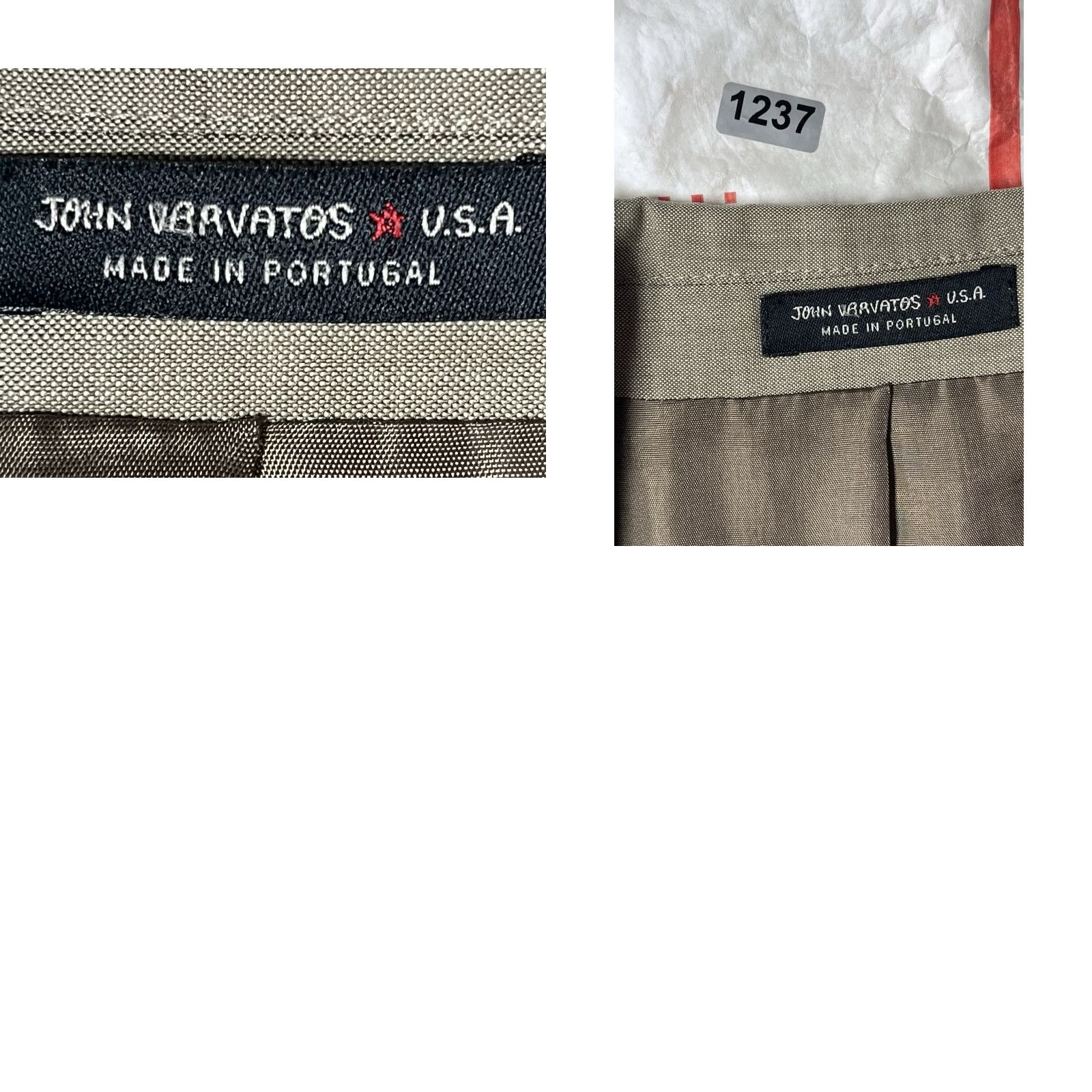 John Varvatos John Varvatos Blazer Men 36S Beige Wool Two-Button Single-Breasted Notch Lapel Jacket Coat Sport Coat Theme USA Shirt Size 36R - 9 Thumbnail