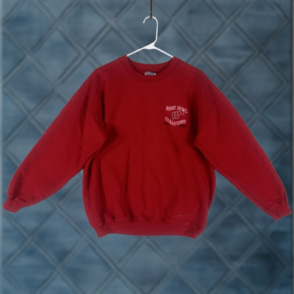 Gildan VINTAGE University of Wisconsin Badgers Sweatshirt Mens Large Red Size US L / EU 52-54 / 3 - 1 Thumbnail