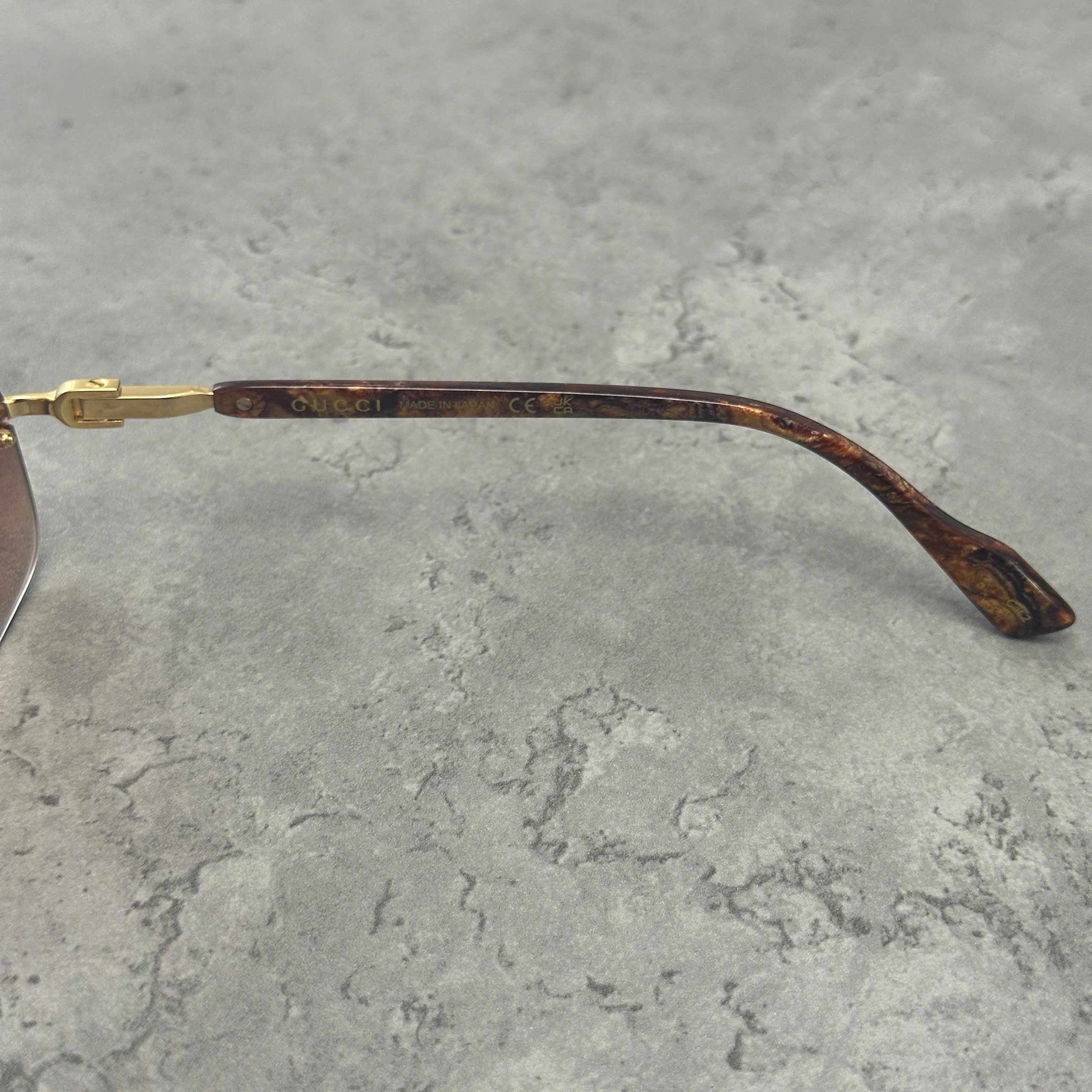 Gucci GUCCI GG1221S 004 Sunglasses RED/GOLD Size ONE SIZE - 6 Thumbnail