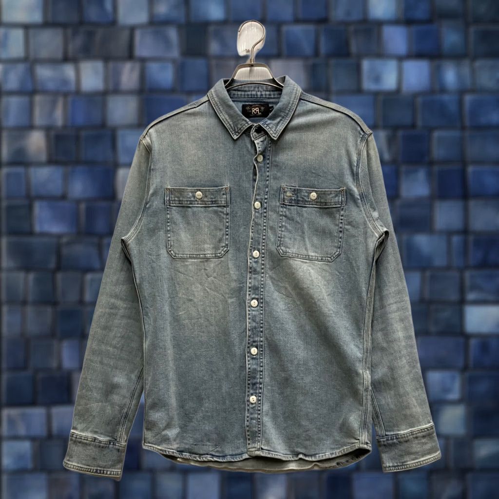 Ralph Lauren RRL Ralph Lauren Denim Shirt Blue Size L Cotton 2pockets Men's good condition Size US L / EU 52-54 / 3 - 1 Thumbnail