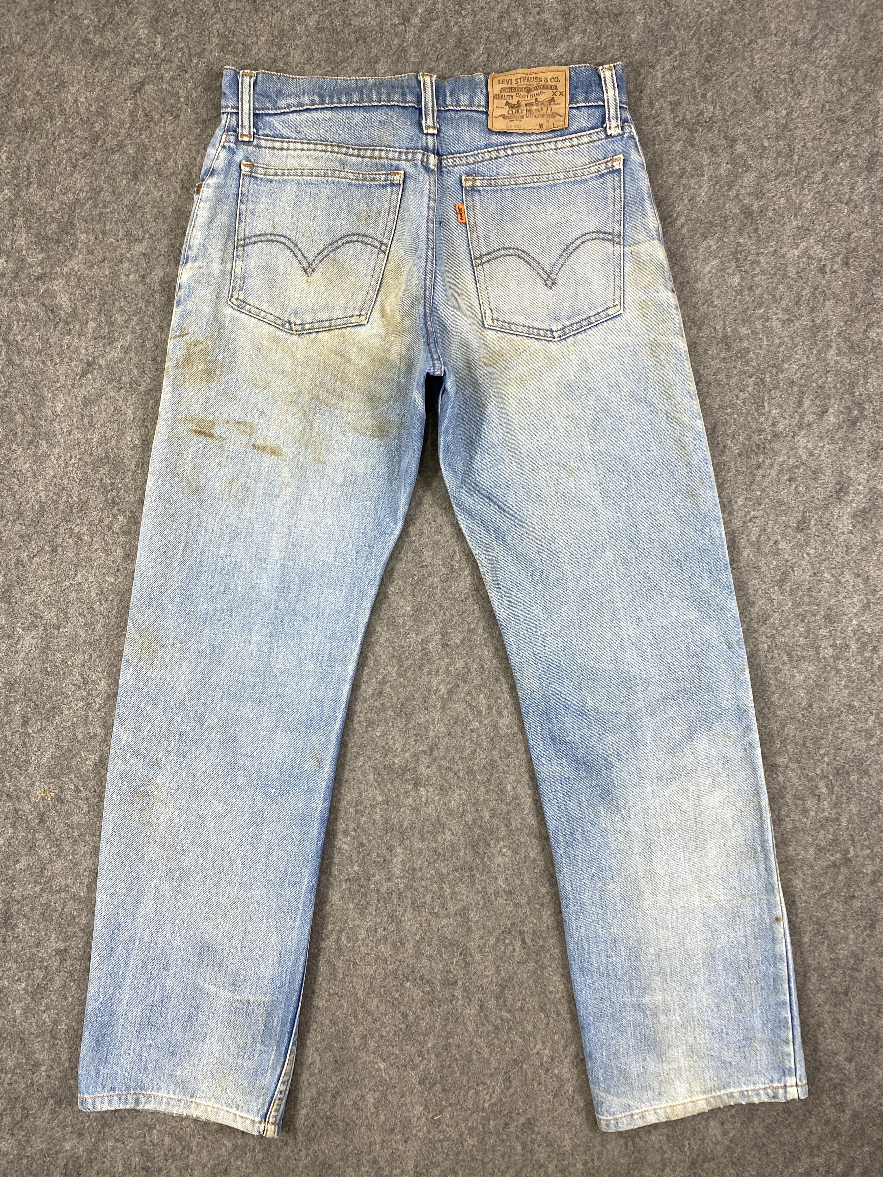 Levi's Dirty Light Blue Vintage Levis 515 Orange Tab 31x30 -JN3238 Size US 31 - 2 Thumbnail