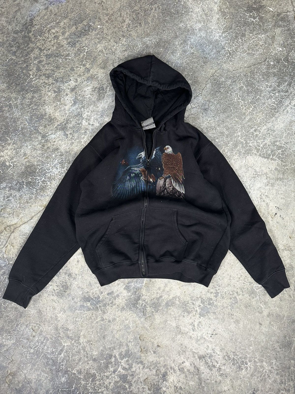 Vintage Vintage Eagle Print Zipup Hoodie Size US M / EU 48-50 / 2 - 3 Thumbnail