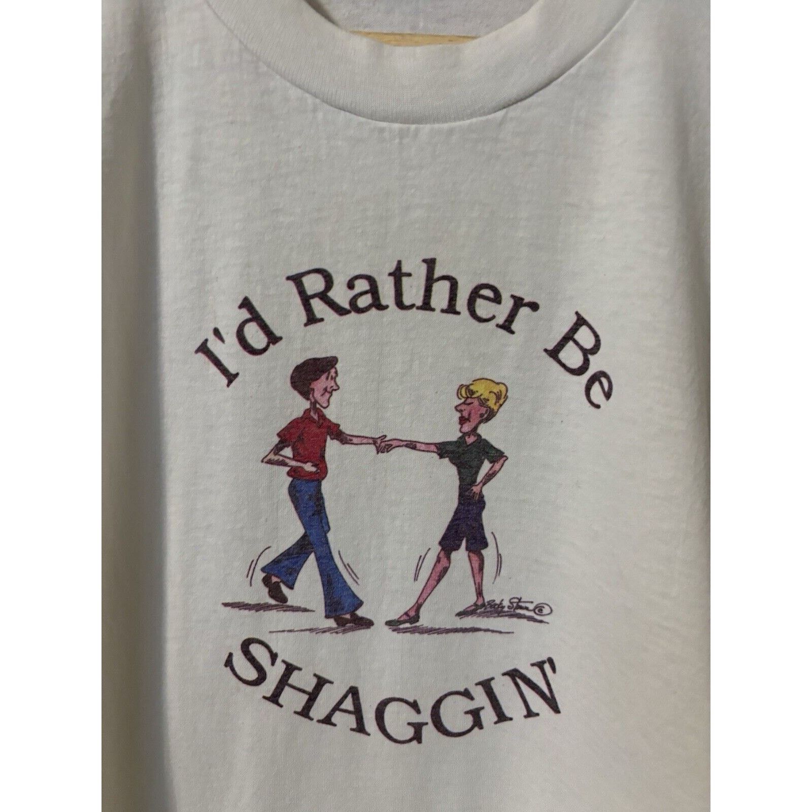 Other vintage Id rather be shaggin T-shirt 80s rare white size L Size US L / EU 52-54 / 3 - 5 Thumbnail
