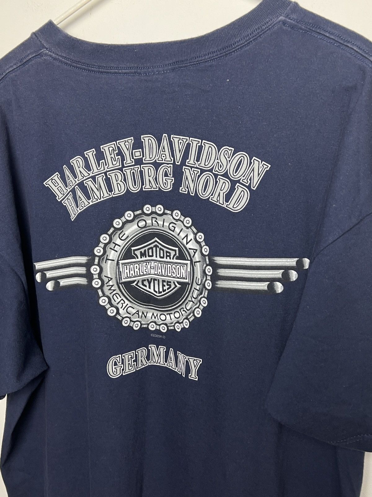 Harley Davidson AVOID CIVILIZATION harley davidson y2k crop oversized shirt Size US L / EU 52-54 / 3 - 9 Thumbnail