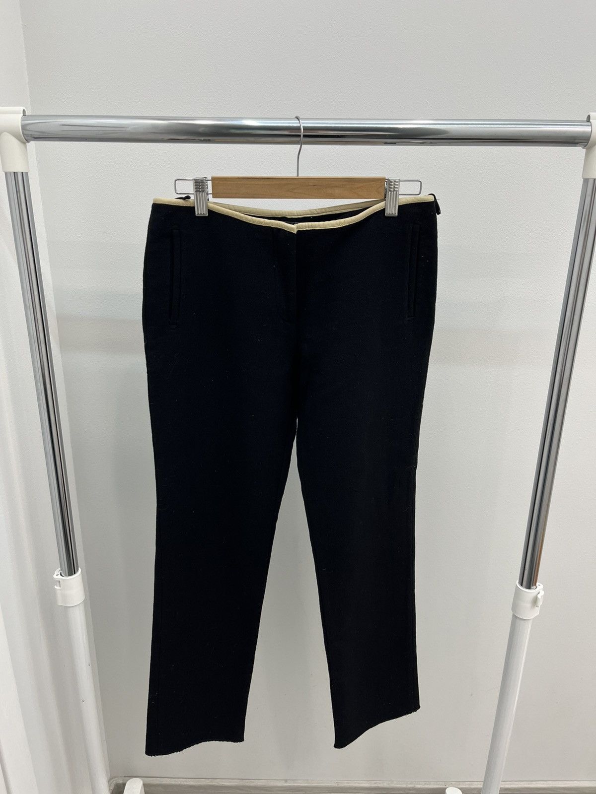 Prada Prada Wool Leather Pants Size 30" / US 8 / IT 44 - 1 Thumbnail