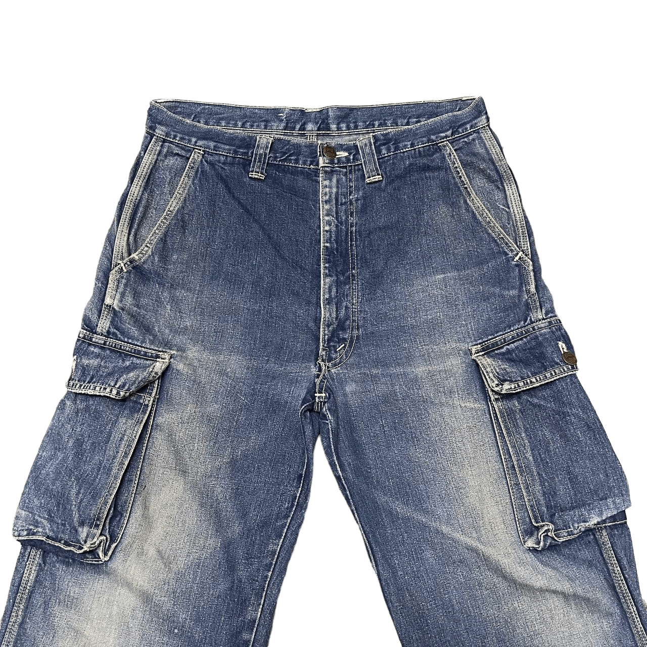 Big John Vintage Big John Cargo Denim Jeans Size US 33 - 2 Thumbnail
