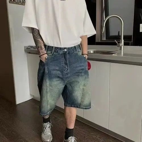 Japanese Brand × Jean Blue Casual Vintage Washed Denim Shorts Size US 32 / EU 48 - 1 Thumbnail